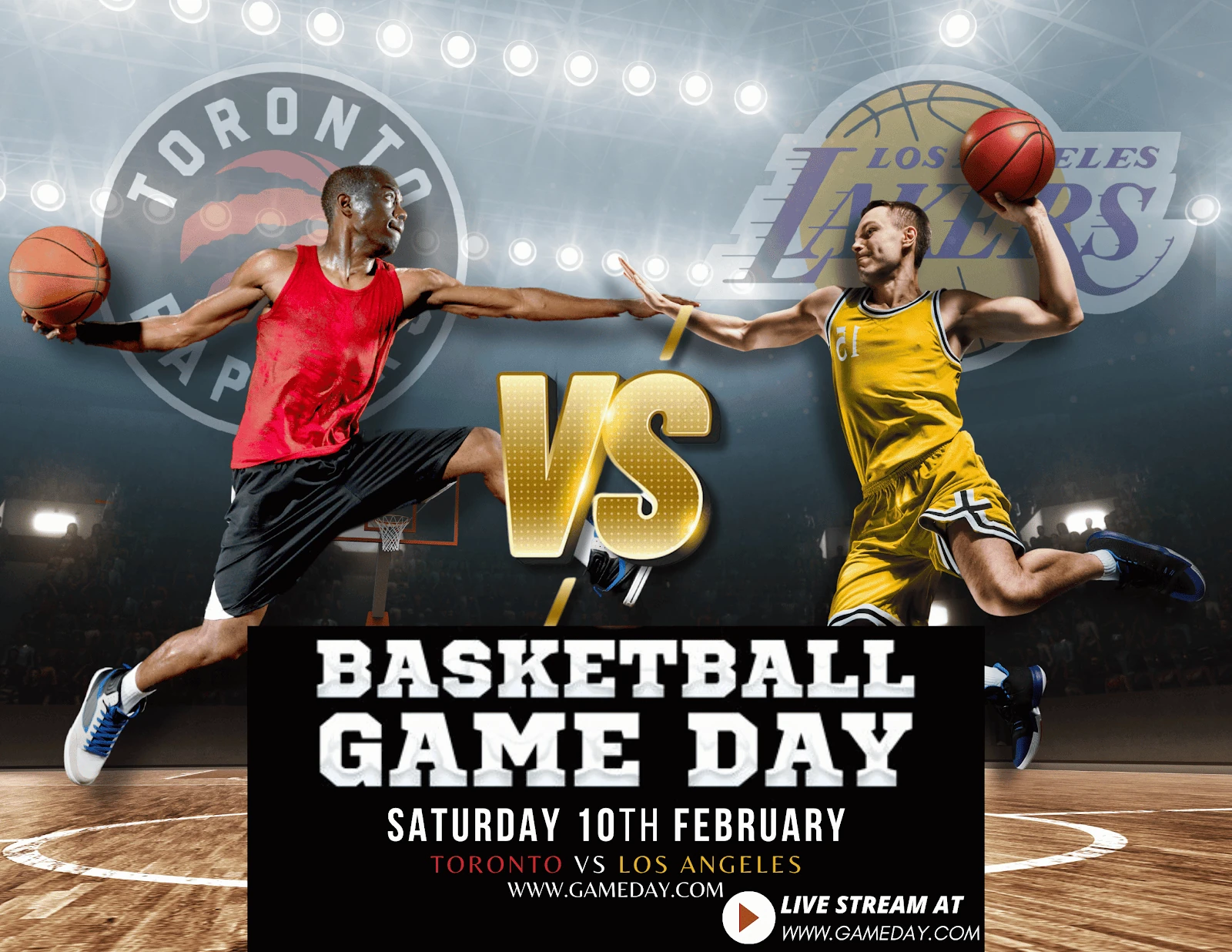 Basketball game-day promotional social post